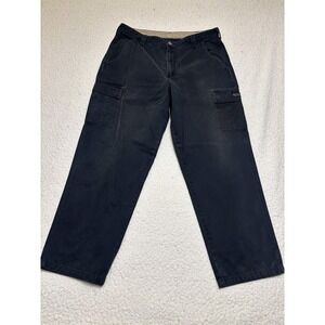 WRG Jeans Co Mens Cargo Pants 36x30 Black 100% Cotton Twill Pockets MJMH56852